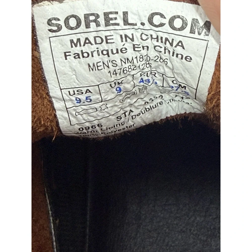Sorel‎ Chugalug Chukka Boots Men's 9.5 Brown Leather Crepe Sole Casual